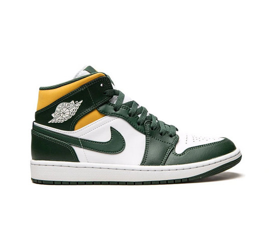 Men's Running Weapon Air Jordan 1 White/Green Shoes 263 Men's Running Weapon Air Jordan 1 White/Green Shoes 263
